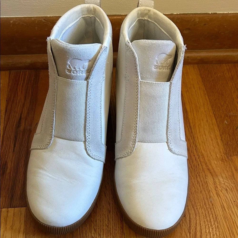 Sorel White Wedge Sneakers - Picture 2 of 6